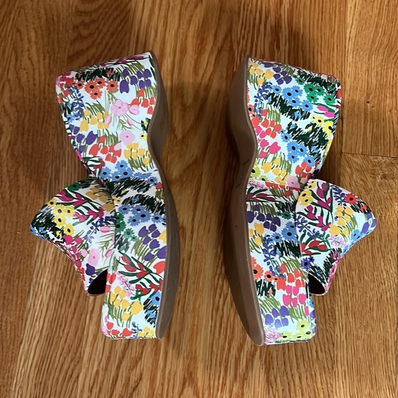 Anthropologie Vicenza Calcados Leather Floral Platform Sandals Sz 8/39 New - Picture 3 of 15